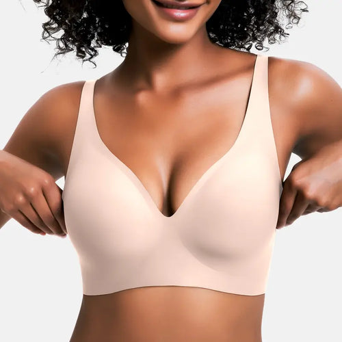 Seamless Wire-Free Lift Bra with Jelly Support Strips
