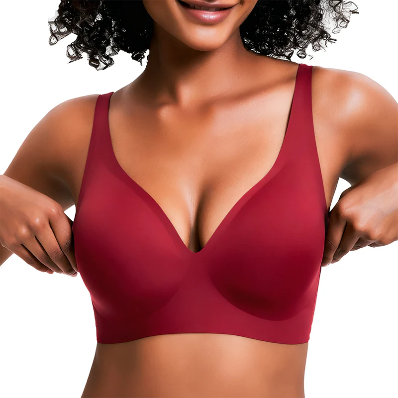 Seamless Wire-Free Lift Bra with Jelly Support Strips