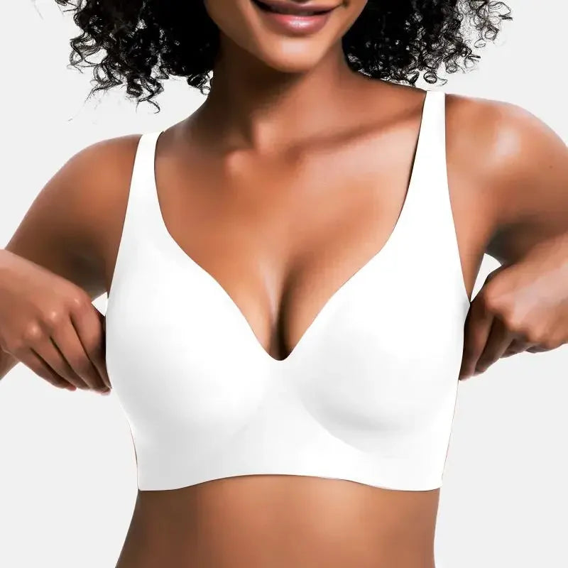 Seamless Wire-Free Lift Bra with Jelly Support Strips
