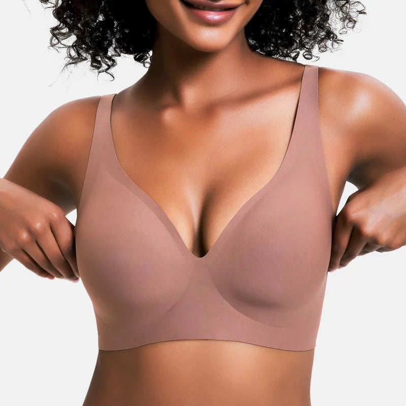 Seamless Wire-Free Lift Bra with Jelly Support Strips