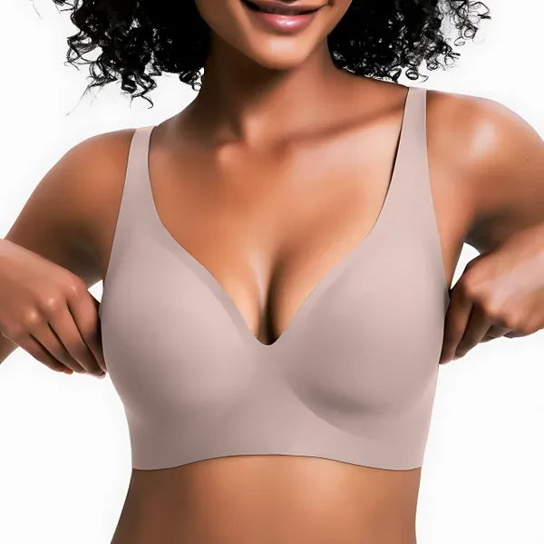 Seamless Wire-Free Lift Bra with Jelly Support Strips
